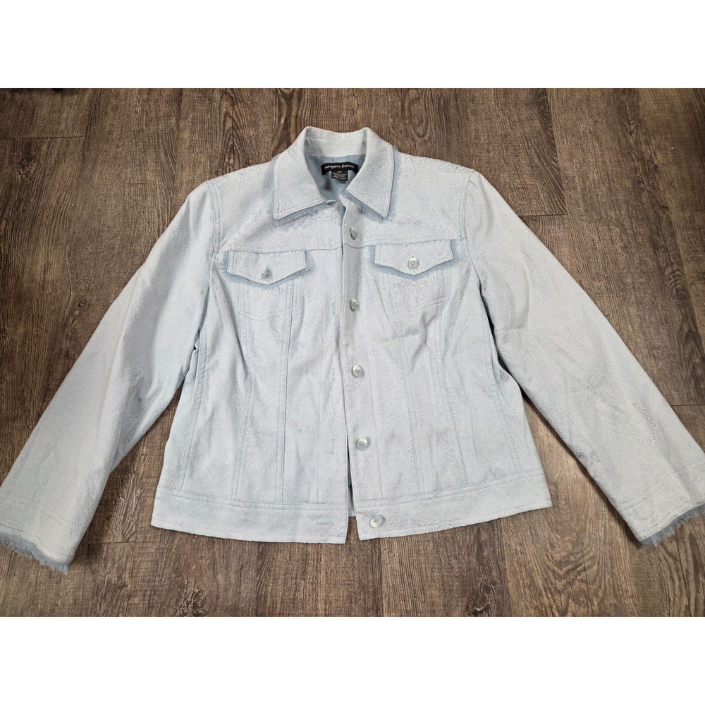 Margaret Frances Soft Light Blue Jacket Patterned Women's Size 10